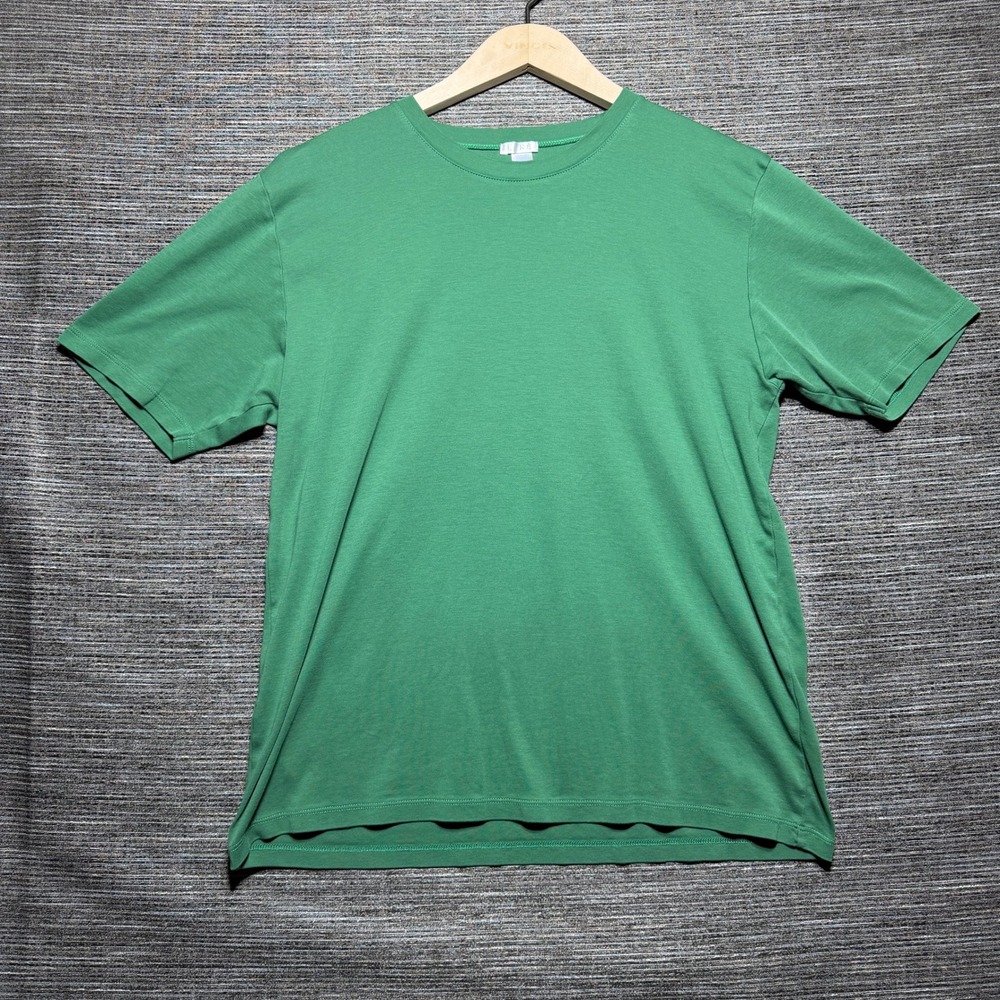 Lake T-Shirt Mens XL Green SS Pima Cotton Crew Neck Casual Basic Loungewear Tee